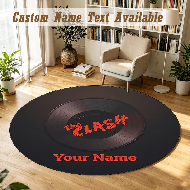 Round Rug Custom NameThe Cure Pattern Non Slip Carpet Home Floor Decor