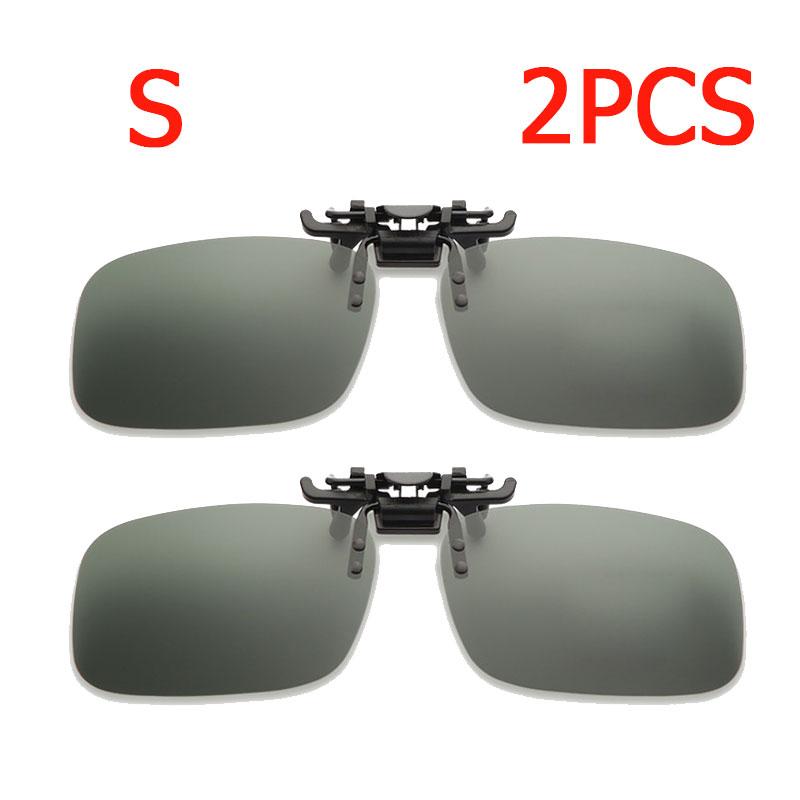 1/2PCS Women Men Glasses Lenses Polarized Sunglasses Clip On Flip Up UV 380 Driving Fishing Night Vision Glasses Clips