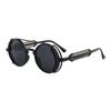 Classic Gothic Steampunk Sunglasses Luxury Brand Designer Men and Women Retro Round Pc Frame Sunglasses