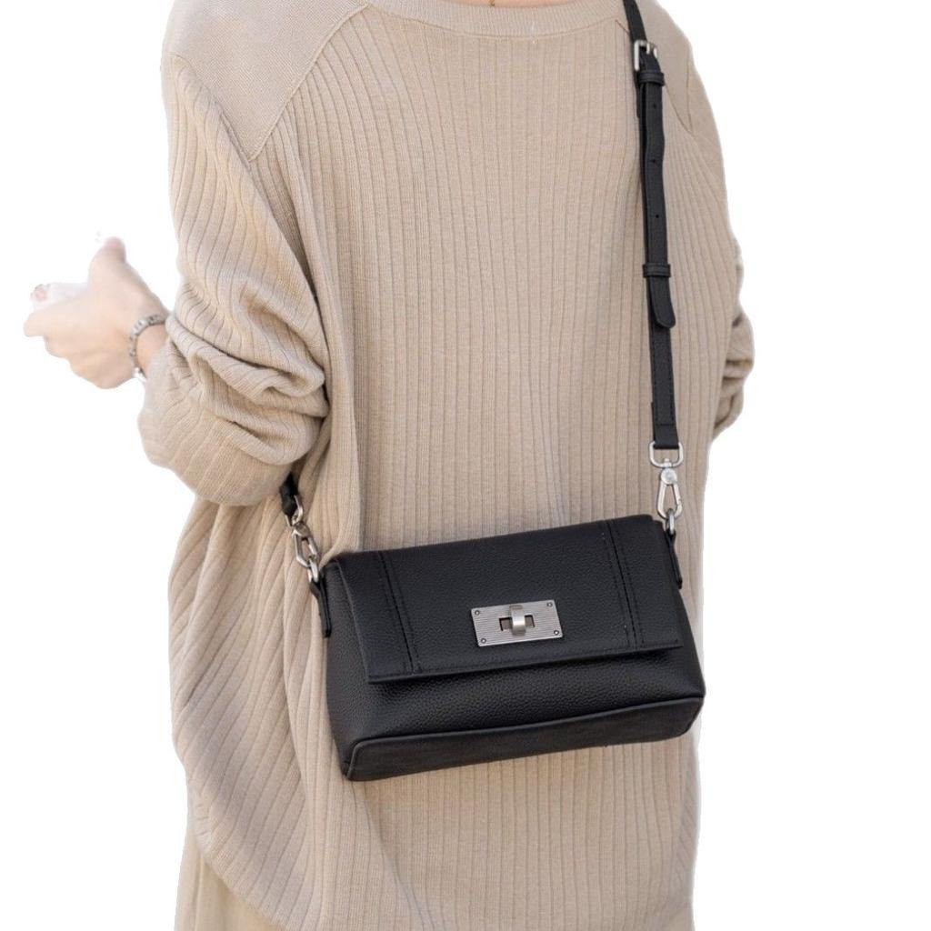 Leather Single Shoulder Crossbody Bag Fashion All-in-one High Sense Diagonal Small Square Bag Women's Bag