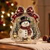 Indoor Winter Holiday Decorations Christmas Faux Diamond Painting Tabletop Ornaments, Beginner-Friendly DIY Acrylic Rhinestone Art Decor Craft