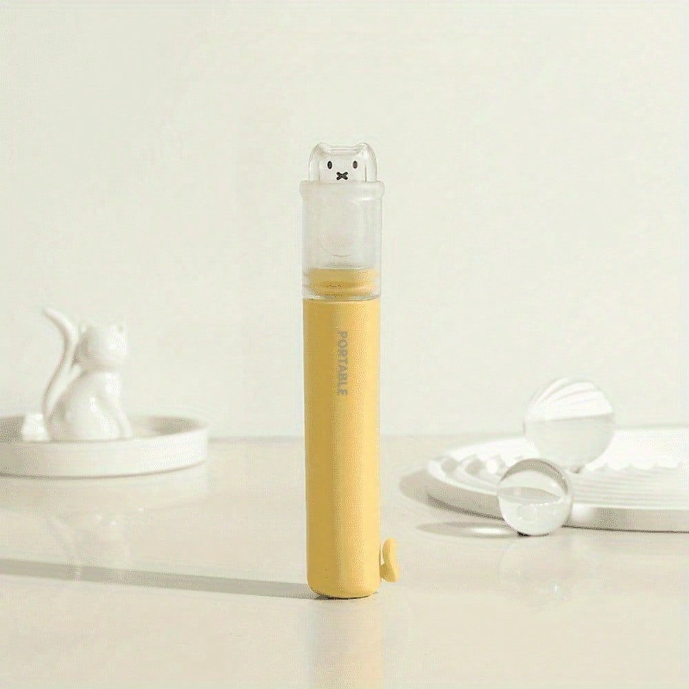 Compact Folding Toothbrush Kit Featuring a Toothpaste Holder, a Dual-Purpose Dental Accessory, a Must-Have for Business Travel жёлтый