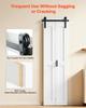 Porte de Grange Pliante, 609 x 2134 mm, Portes de Placard Coulissantes Pliantes en MDF, Kit de Quincaillerie Inclus, Conception Gain de Place en H, Nécessite un Assemblage, pour Chambre à Coucher,