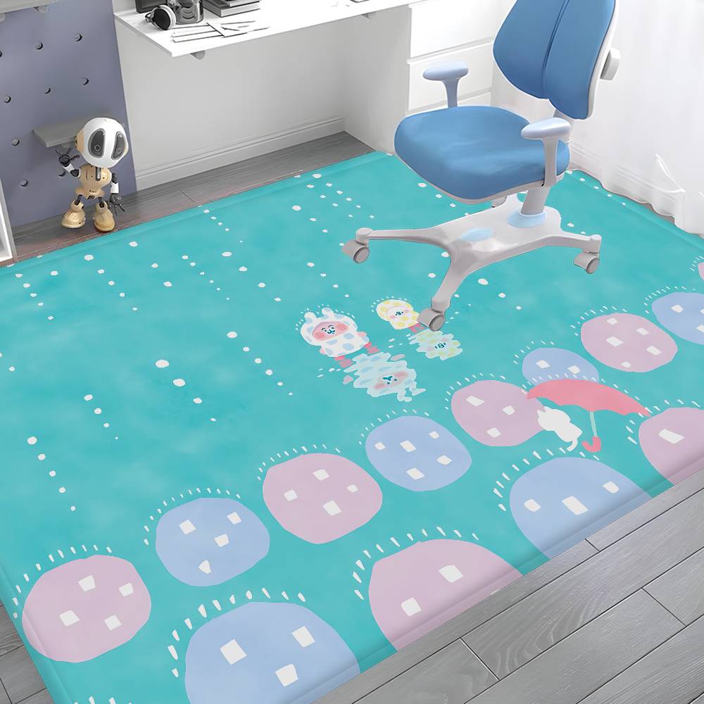 K-Kanaheis Cute Bathroom Mat Retro Multiple Choice Living Room Kitchen Rug Non-Slip Bedside Mats