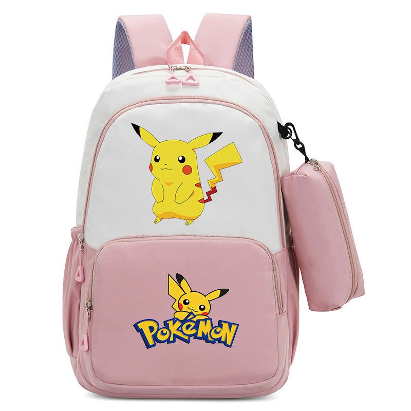 Pokemon Cartoon Printed Backpack Pencil Bag Elementary School Student Junior School Bag Backpack