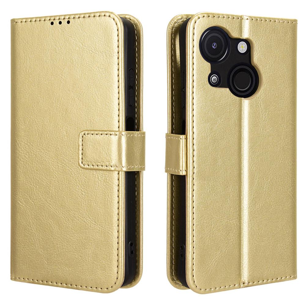 For itel A50C A669L Case Crazy Horse Texture PU Leather Phone Wallet Cover