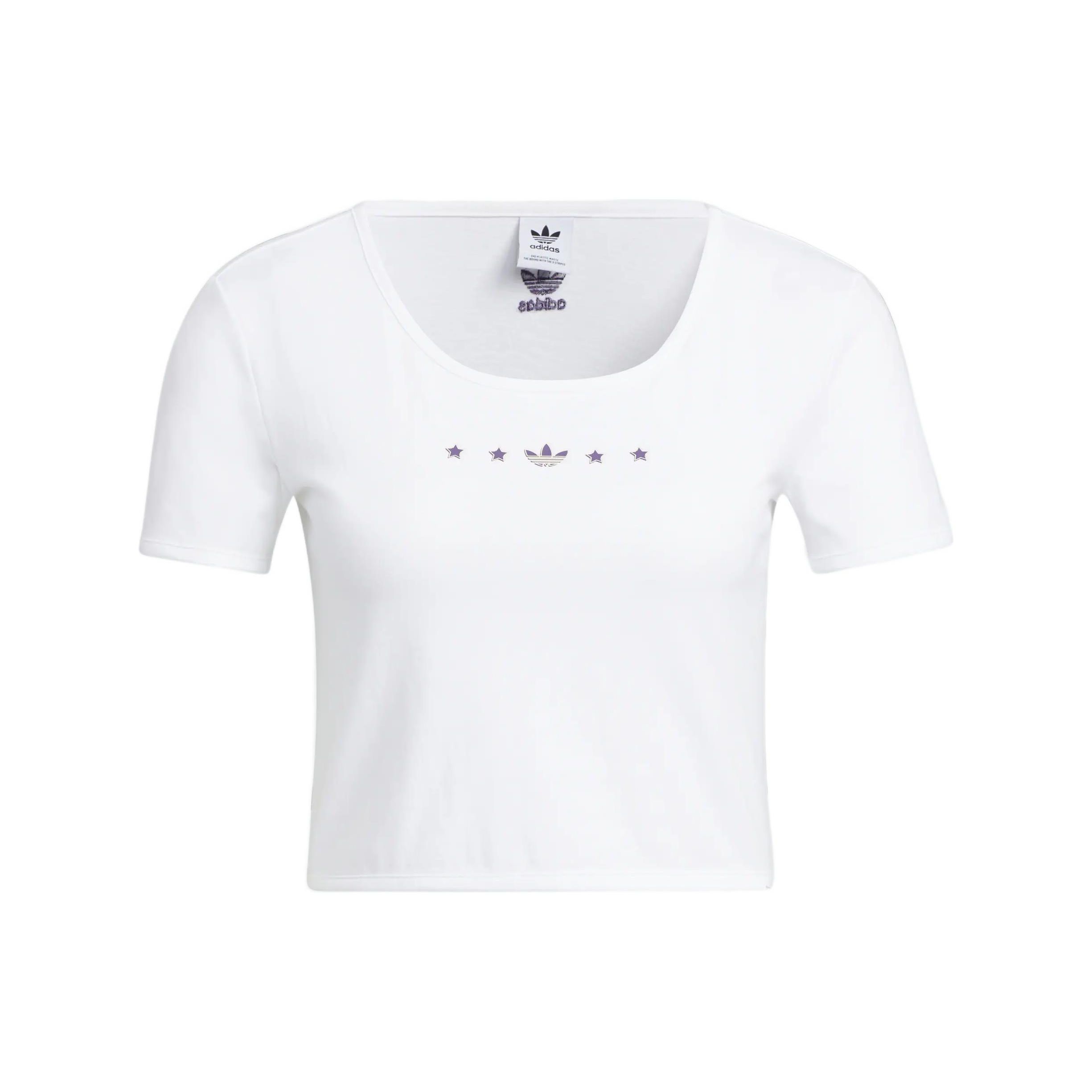 

Adidas Originals MC Mc Crop Tee Logo T-Shirt Women Tops White HZ5349 XS