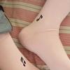 SNOOZY Musical Note Embroidered Socks (Pink)