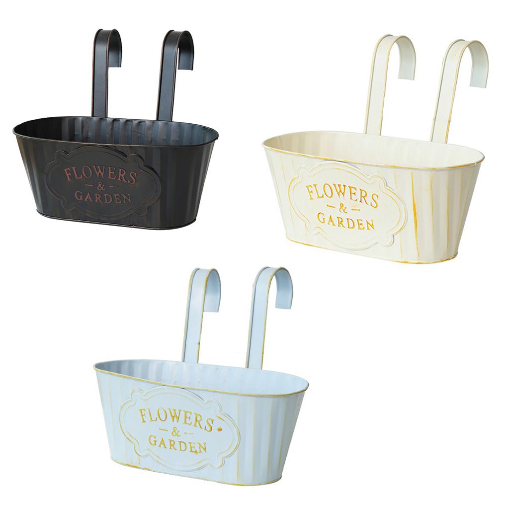 Hanging Iron Flowerpot With Detachable Hooks Easy To Install Anywhere Detachable Handle Flowerpot