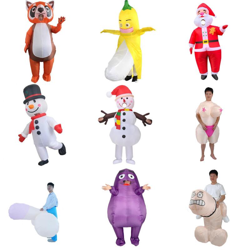 Inflatable Purple Eggplant Potato Costume For Adults Fun Party Dress Up Outfit