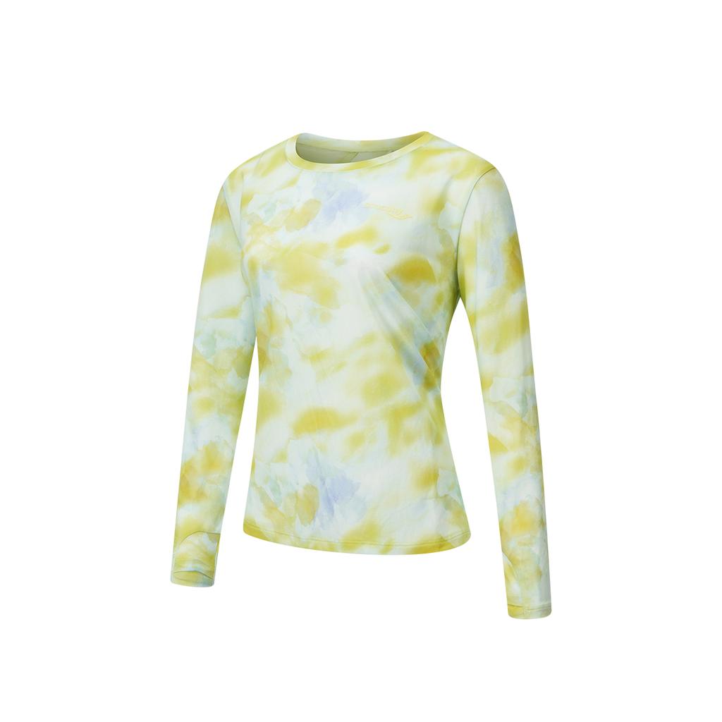 SAUCONY Running Training Outdoor Casual Sports Crew Neck Pullover Long Sleeve T-Shirt Women T-Shirt Light-Purple-Ombre SC1240154A-PR197