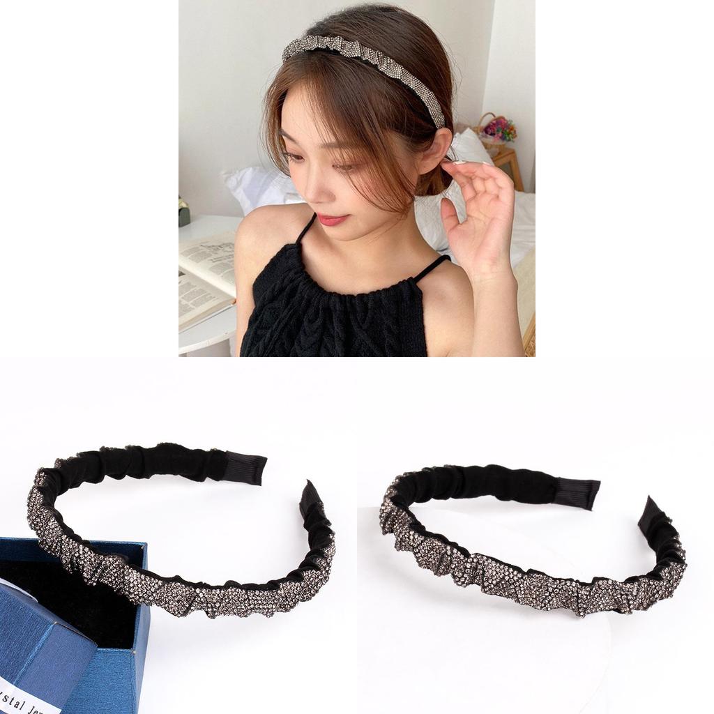 Elegant Water Diamond Headband With Geometric Design For Women And Fashionable Office Wear