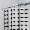 Modern White Black Shower Curtain With Bathroom Decor Set Perfect For Bathtub (Size: 72X84Inches)