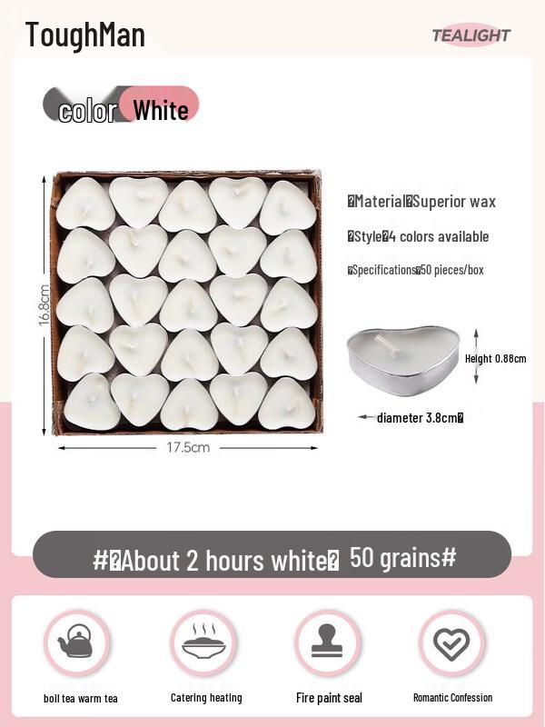LIEI Heart-Shaped Decorative Candle