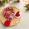 Christmas Pet Hat and Scarf Set for Medium to Large Dogs and Cats, Warm Neck Warmer Holiday Accessory, Size L