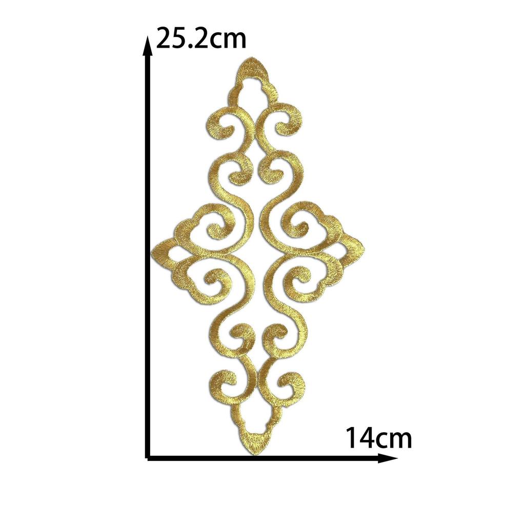 Gold And Silver Versatile Pattern Embroidery Cloth Sticker Performance Dress National Opera Ancient Style Decoration Accessories Diy Handmade