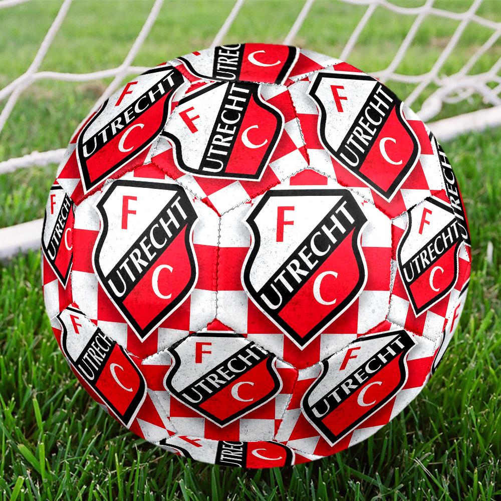 FC Utrecht Indoor Soccer Ball Colorful All Ages Machine Stitched PVC Competition Ready Durable High-Bounce