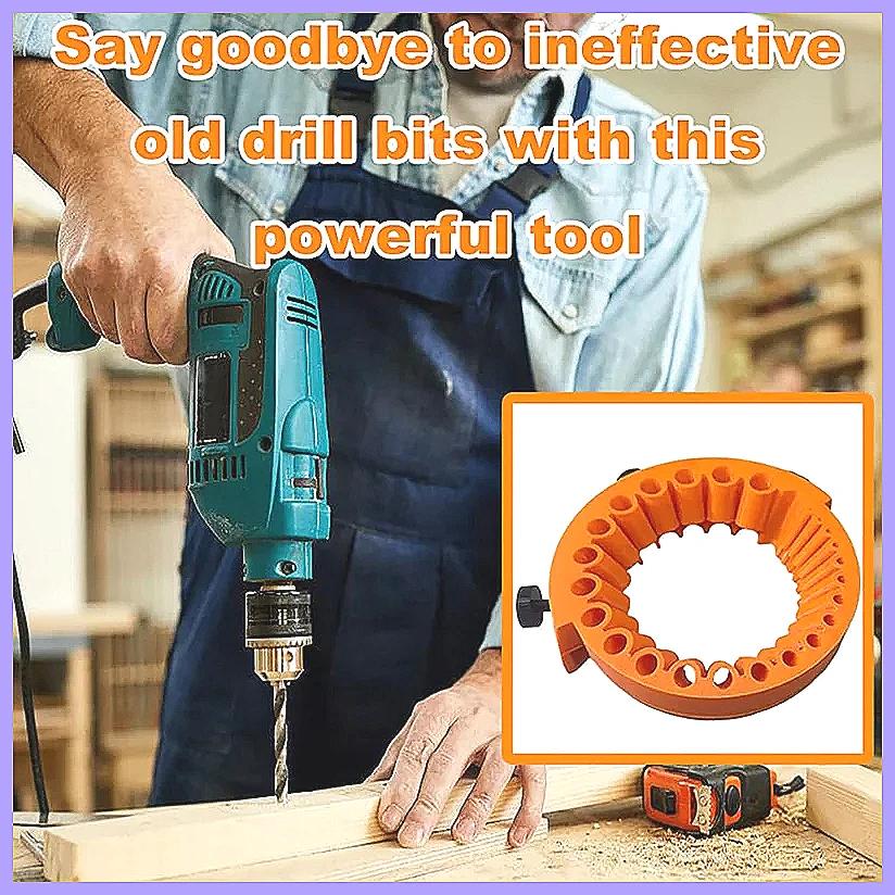 Anti-Stripping Angle Grinder Drill Bit Sharpener 1-11mm 11 Holes with Metal Thread Inserts for 111/111 Grinders Renew Old Bit