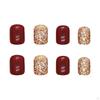 24x Press On Nails Glitter Artificial False Manicure Fake for Women Girls Year