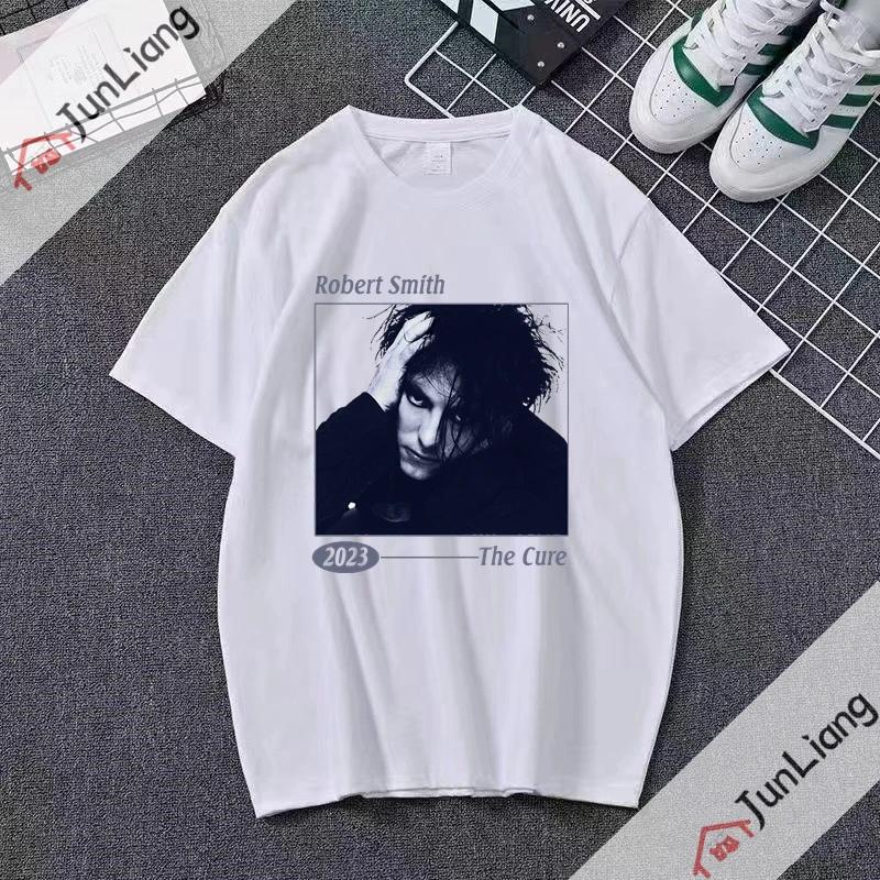 

Футболка с летним топом Robert Smith Cure Music Band Y2K Queen Футболка Tumblr Custom Harajuku Smith 3XL