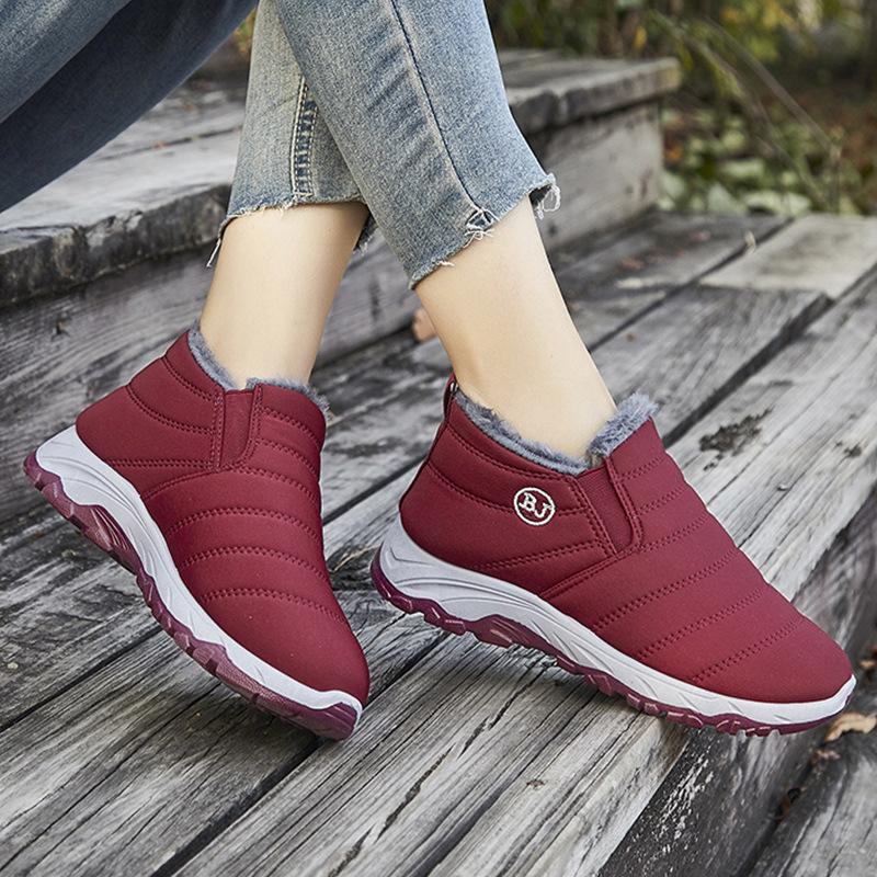 Large Size Winter Cotton Shoes New Velvet Thickened Warm Snow Boots Men's and Women's Boots
