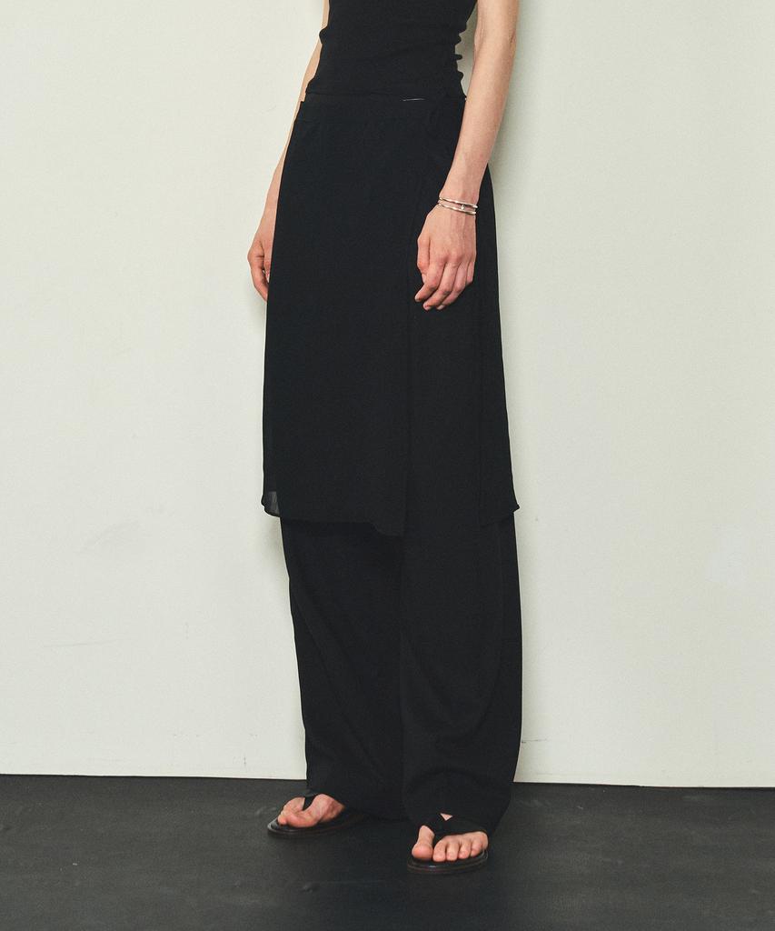 Cita Everywhere Layered Wrap Skirt_Cta915(Black)