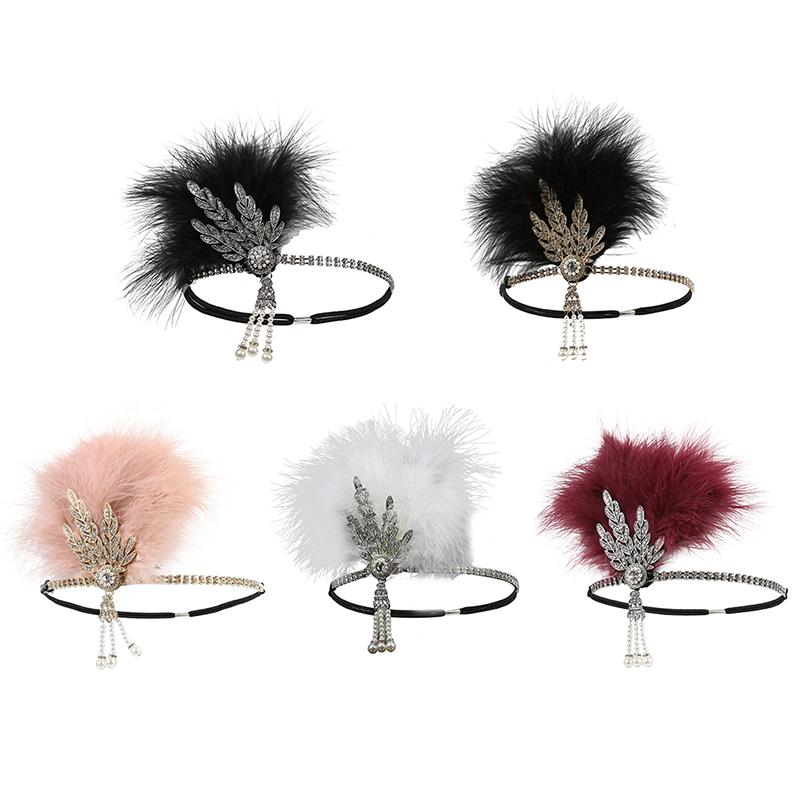 Hairband Headpiece Feather Flapper Headdress Costume Party For Women Headpiece