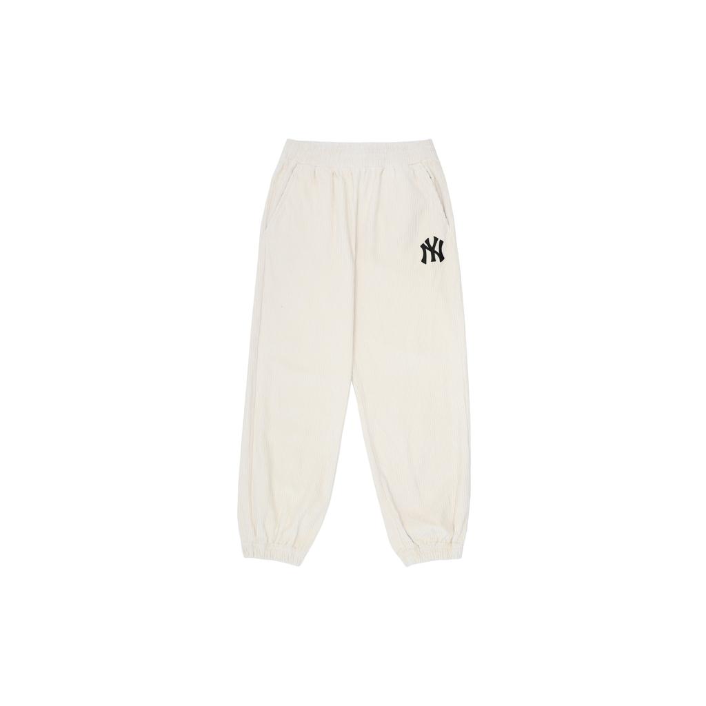 New MLB New York Yankees Knitted Sweatpants Unisex Milk White 3AWP12014-50CRS