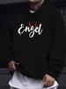 Unisex Lässiger Vielseitiger Stil Mode Hoodie, Neues Einzigartiges Design mit "Engel" Aufdruck auf Sweatshirt, Auffälliger Musterdruck - Lässiger Pullover, Kangaro