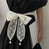 Black And Fashionable Cream Lace Waist Belt For Women Ideal For Summer Outfits Dresses And