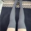 Autumn And Winter Milk White Thermal Stockings Jk College Style Splicing High Tube Socks Japanese Women'S Pile Socks White Knee Socks