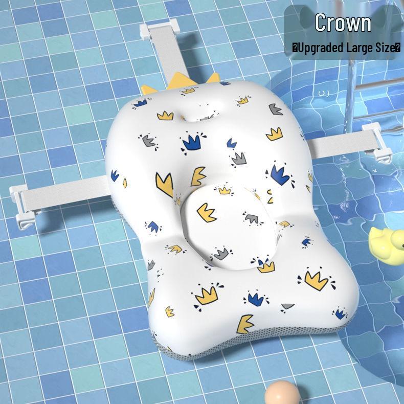 Non-Slip Baby Bathing Pad with Pocket for Newborns