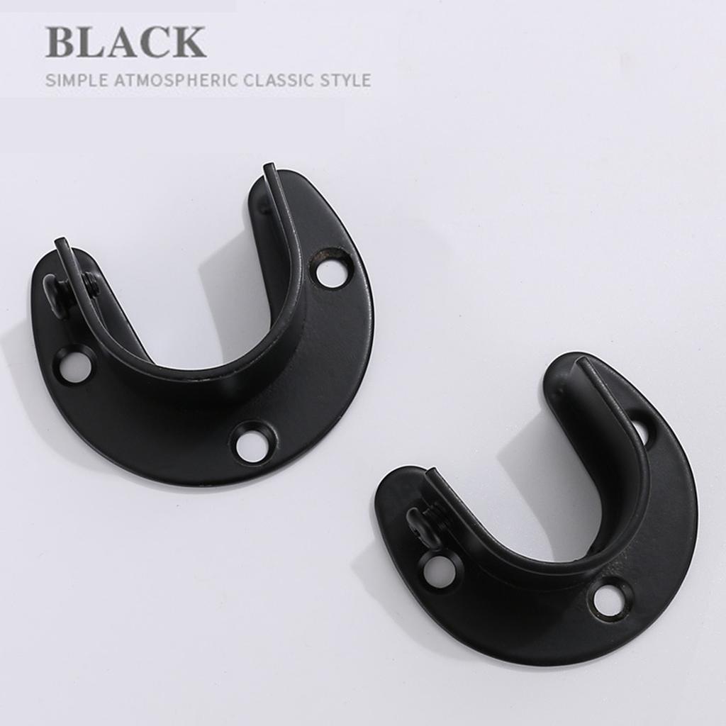 Heavy Duty Closet Rod Bracket with Screws Closet Rod Brackets End Supports Suitable for Closet Rod