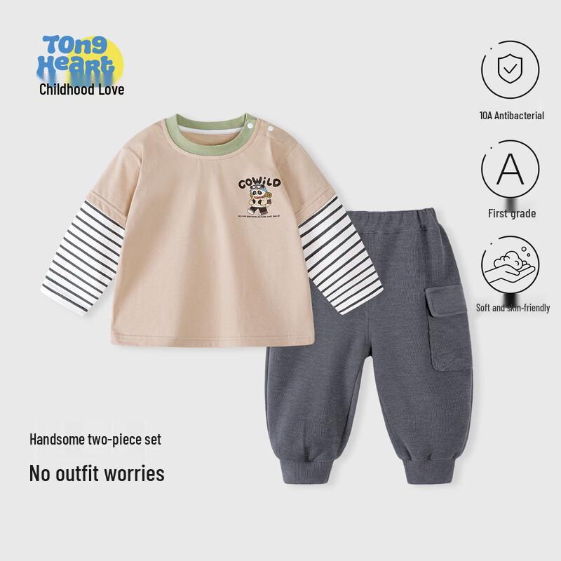 Infant Boys Camping Panda Long-Sleeve T-Shirt & Pants Set 90