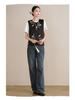 Spring Retro Chinese-Style Hanfu Vest: Women's Satin Embroidered Cardigan with Frog Buttons