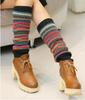 Mori Style Retro Colorful Striped Slouch Socks: Fashionable Korean Boot Covers & Leg Warmers