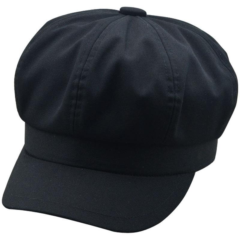 Thin Canvas Octagonal Hat Women'S Literary And Retro Versatile Duck Tongue Beret Temperament Newsboy Hat Simple Spring And Summer