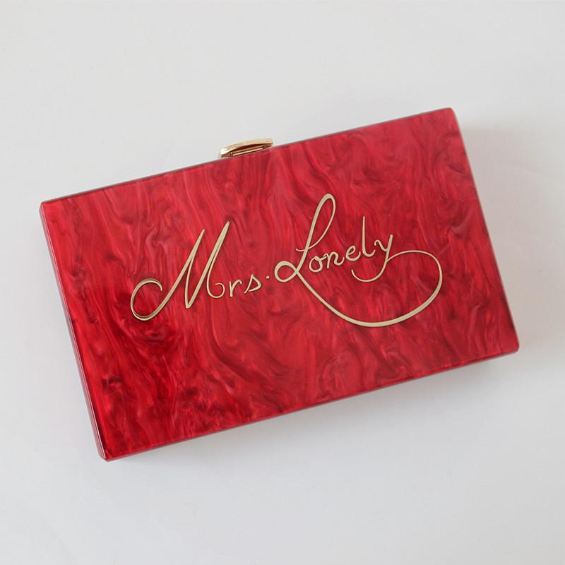 

Нова модна сумочка. Модні жіночі сумки. Акрилова червона літера. Розкішна вечірня вечірня сумочка. Жіноча весільна мила вінтажна коробка. Клатч. 17.8CM червоний