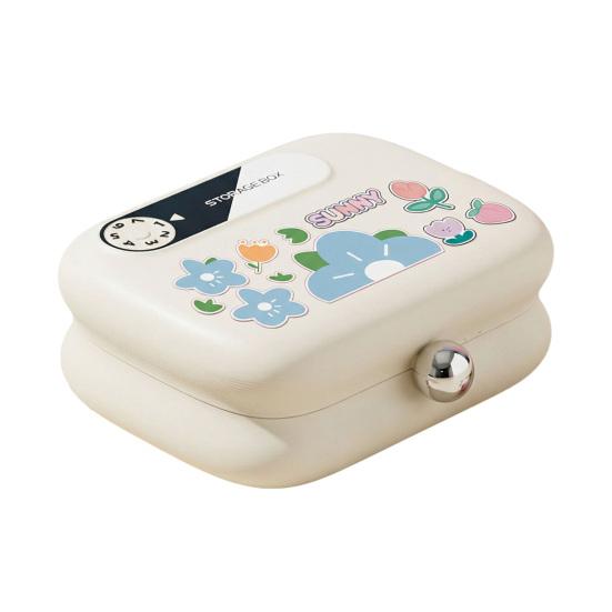 

Pill Box Weekly 7-Grid Compartment Container Cream Style Moisture-Proof Portable Pill Case for Travel Business Trip