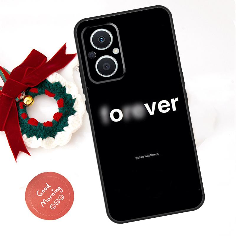 Sad depression Black Word Funda For OPPO Reno 8 Lite 10 11 12 13 14 Pro 11F 12F 13F 14F OPPO Find X8 X5 X6 X9 Pro Case