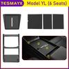 Wireless Charging Pad for Tesla Model YL Accessories 2026 Center Console Wrap Cover Silicone Anti-slip Armrest Protector Frame