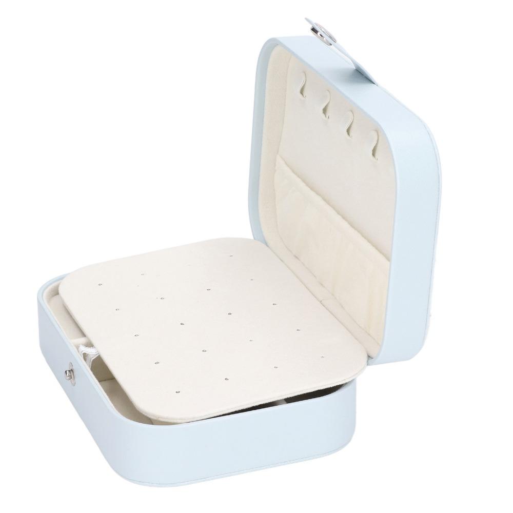 Large Capacity Travel Jewelry Case Durable Simple Travel Jewelry Box Double Layer Portable Jewelry Organizer Travel