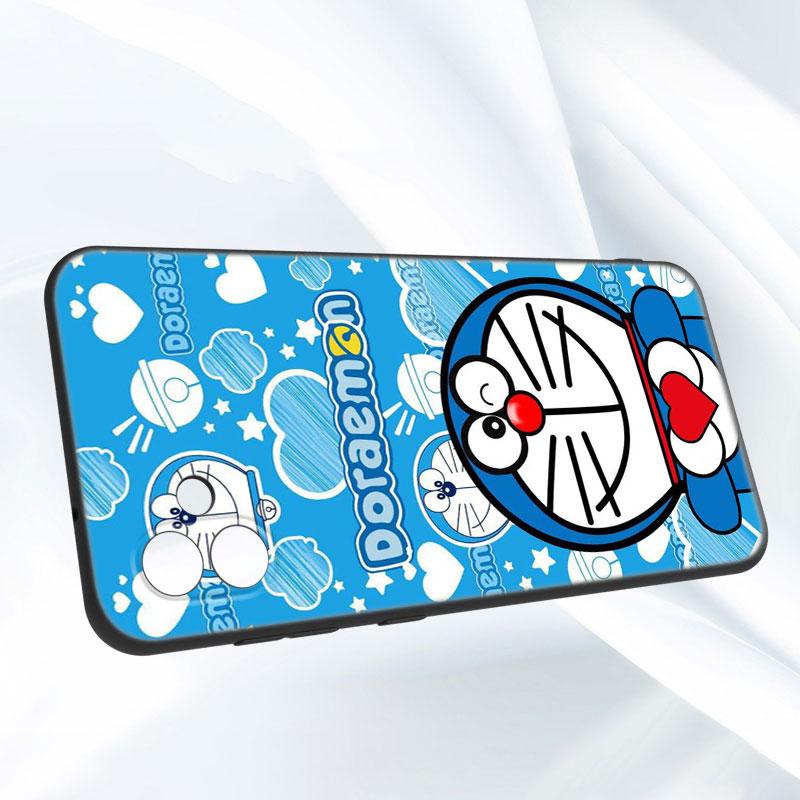 Cartoon Anime Doraemon Phone Case For Samsung Galaxy A01 A03 Core A04 E A02 A05 A10 A20 A21 A30 A50 S A6 A8 Plus A7 Black Cover