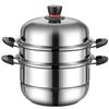 ZISIZ 2-Layer Stainless Steel Steamer Pot