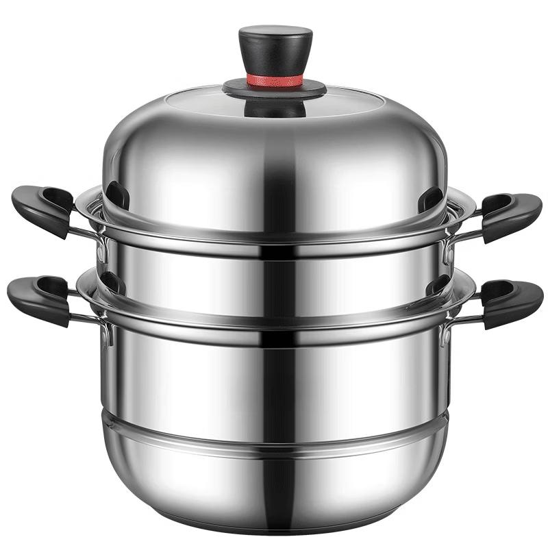 ZISIZ 2-Layer Stainless Steel Steamer Pot