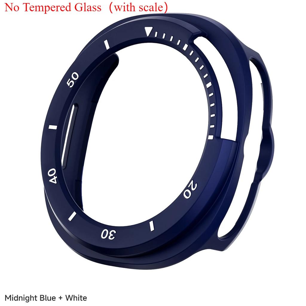 Protector Case For Samsung Galaxy Watch 8 Classic PC Hollowed Cover Protective Bumper Shell Tempered Glass Screen Accessories