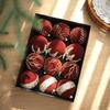 Christmas Tree Decoration Velvet Flocked Ball Shatterproof Hanging Baubles for Home Wedding Party Decor