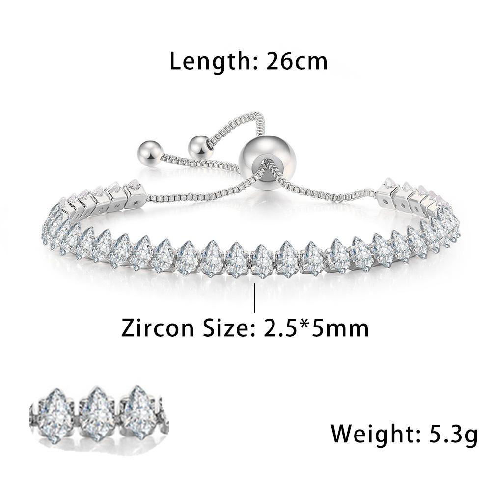 Fashionable Zircon Tennis Bracelets for Women Dazzling Various Shape Crystal Chain On Hand Trend Sexy Party Accessories Jewelry
