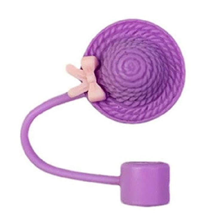 Drinking Straw Caps Plugs Portable Straw Caps Lovely Hat Shape Silicone Straw Covers Caps Straw Accessories Enduring