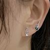 Asymmetrical Guitar Music-Note Stud Earring Zirconia Statement Earring Stud Dainty Jewelry Gift Women Girl Sensitive Ear